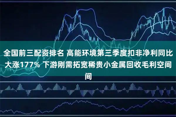 全国前三配资排名 高能环境第三季度扣非净利同比大涨177% 下游刚需拓宽稀贵小金属回收毛利空间